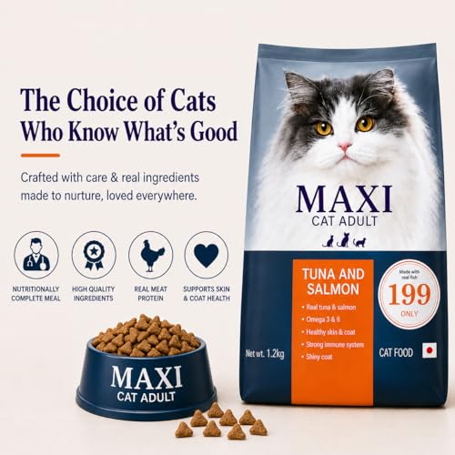 Image of Maxi Tuna & Salmon Dry Cat Food 1.2Kg,Adult