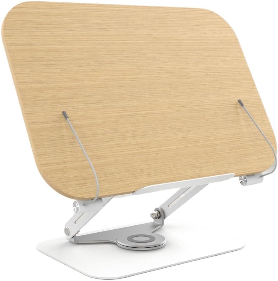 360 Degrees Log Book Stand Aluminum Alloy Reading Rack Carbon Steel Holder