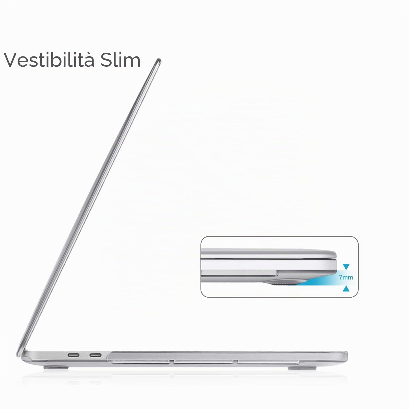 FINTIE Custodia Compatibile con MacBook Pro 13 Pollici M2/M1 (2022-2016) A2338/A2289/A2251/A2159/A1989/A1706/A1708, Cover Rigid Protettivo Guscio Rigido Case, Cristallo Chiaro