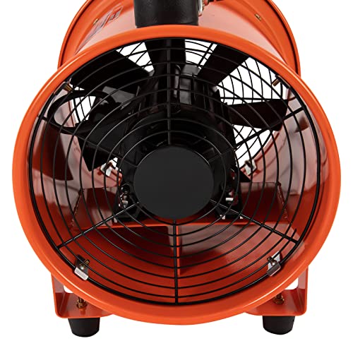 Ventilador extractor de aire de 10 pulgadas con ducto de PVC de 16 pies - Ventilador de extracción y ventilación para cocina, talleres y almacenes, con alta velocidad de flujo de aire para garajes y fábricas miniatura 5
