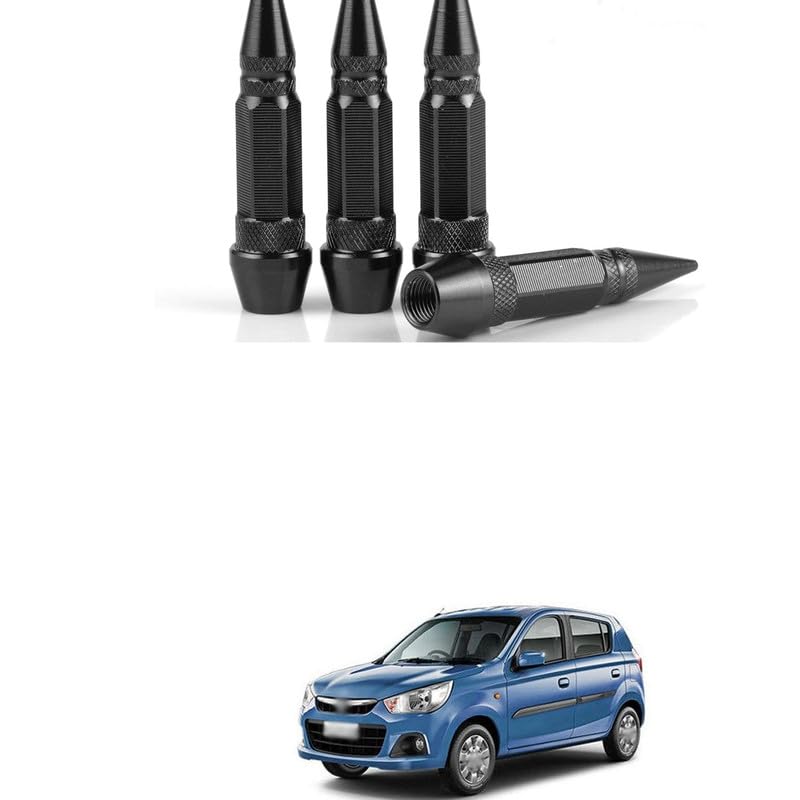 lovmoto spiked style tire valve stem caps, universal aluminium alloy dustproof tire valve stem covers for cars, suv, trucks, bikes, motorcycles, bicycles comfortable with k-10 al-to
