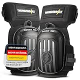 Thunderbolt Knieschoner für Männer, Bau-Knieschoner für die Arbeit für Männer und Frauen, mit Doppelgel, für Gartenarbeit, Bodenbeläge, Dacharbeiten, strapazierfähig, mit extra dickem Schaumstoff und