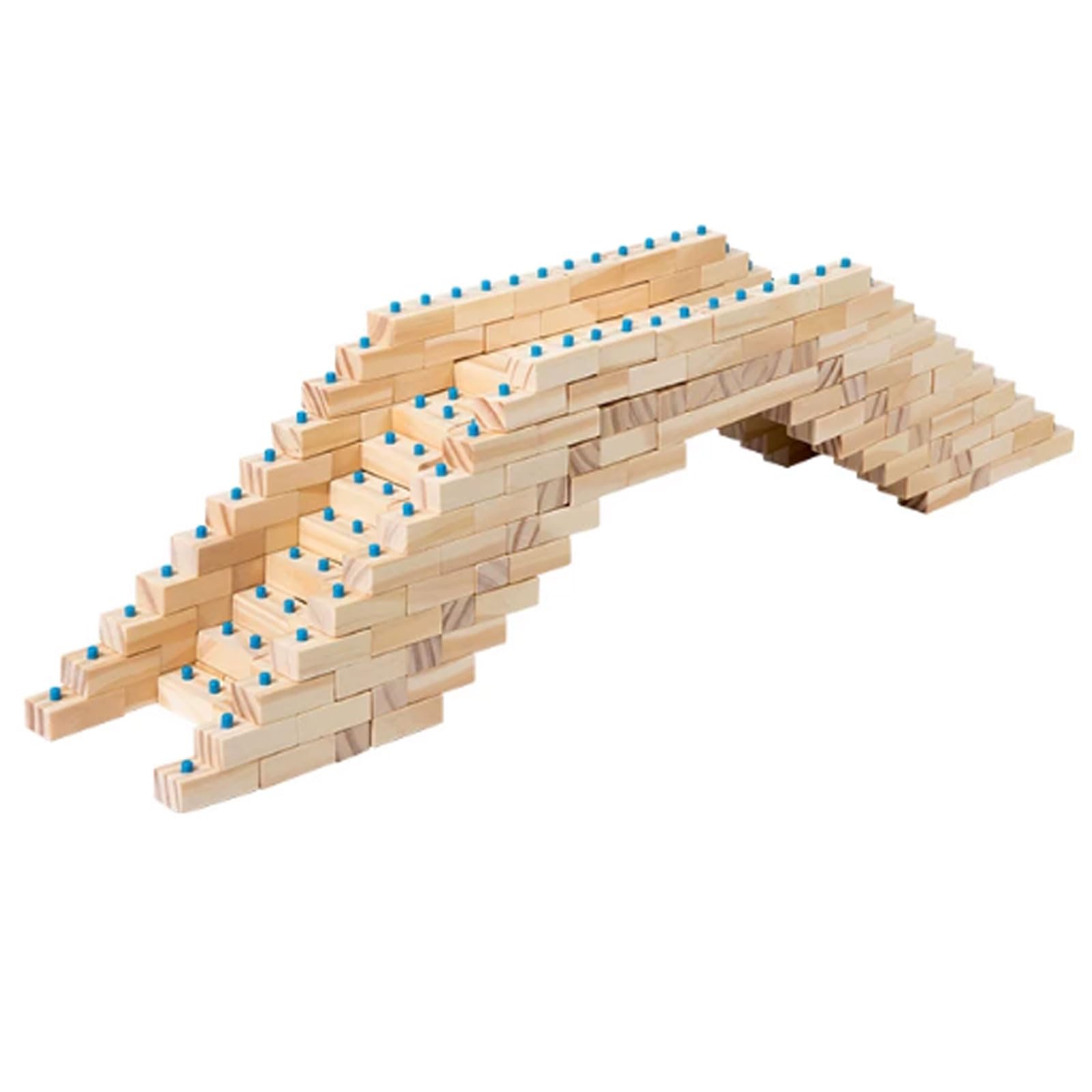 Set di Blocchi da Costruzione in Legno Montessori a Tenone e Mortasa | I Piccoli Mattoncini da Costruzione Fai-da-Te dell'Architetto, Gioco STEM Aperto, Giocattolo Educativo Creativo