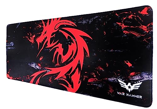 WAR-HAMMER-GX1050-Speed-Type-Gaming-Mousepad-XL-BlackRed