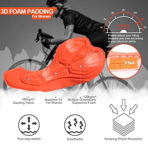 image for No/Brand EKMOMENT Women's Bike Cycling Tight Pants 3D Foam Padded Bicy