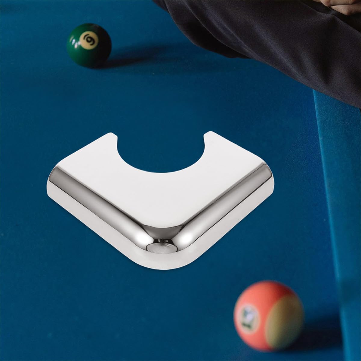 2 Protectores de Esquinas para Mesa de Billar de Hierro Plata, Parachoques Versátiles para Protección en Bares y Entretenimiento en Casa