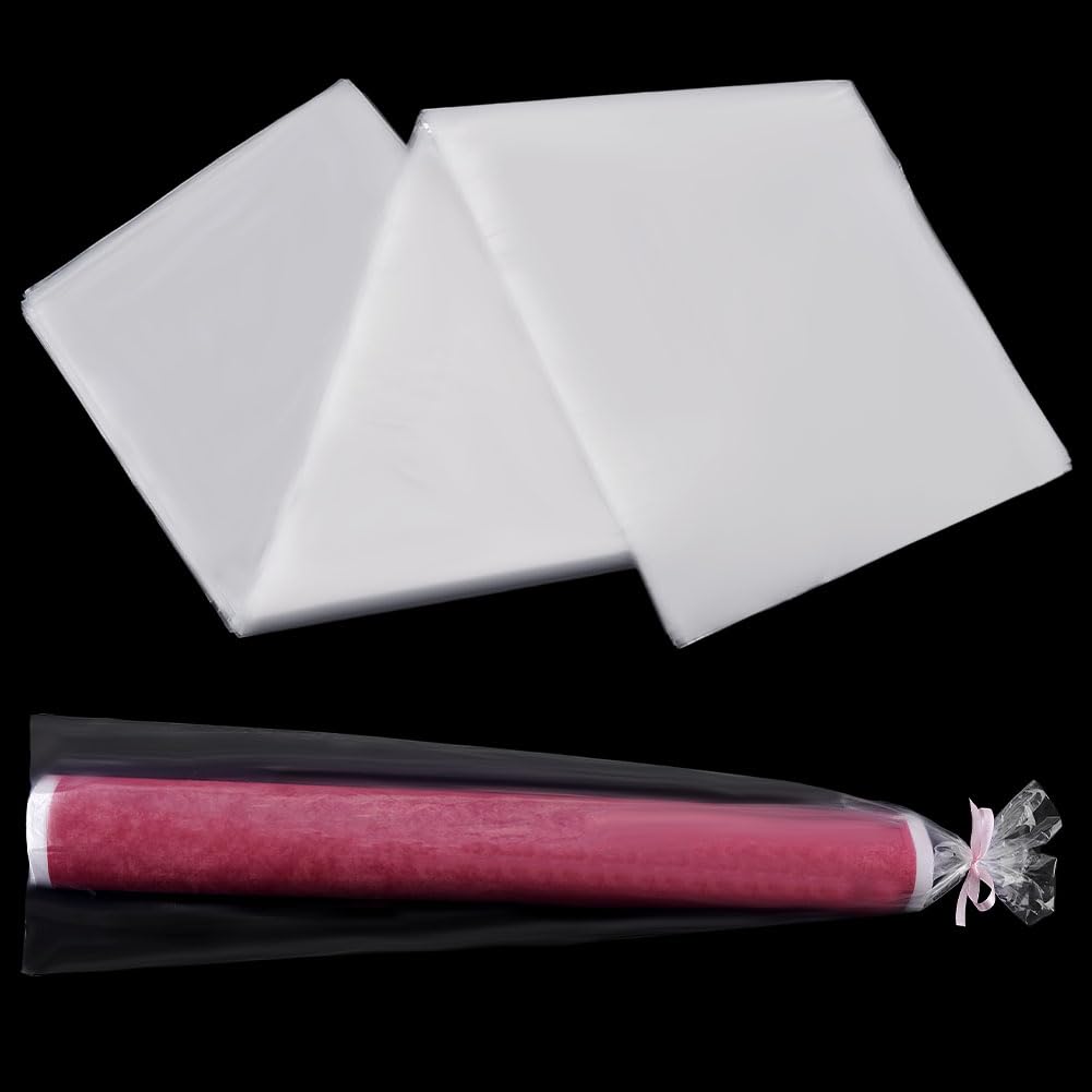 PH PandaHall 25x100cm Extra Lange Plastikhüllen Flache Offene Postertaschen Hüllen 30 stücke Poster Poly Taschen Klare Wasserdichte Lagerung Tasche Für Verpackung Versand
