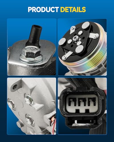 Image of PHILTOP 2003770 Air Conditioner AC Compressor with Clutch for Honda Civic 2012-2015 1.8L, Acura ILX 2013-2015 2.0L