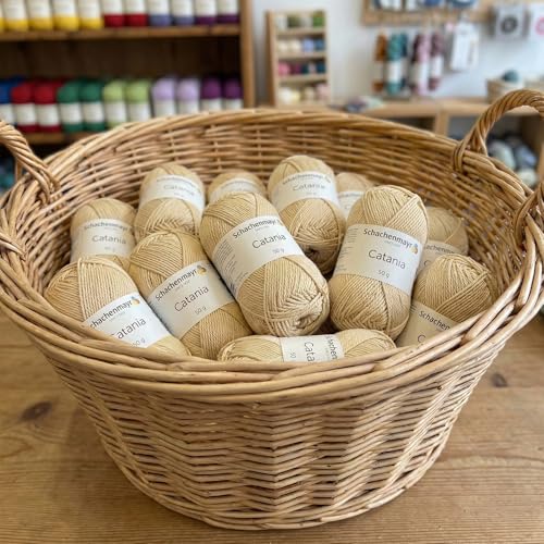 Image of [ Set of 2 Skeins ] SMC Catania Originals 100% Mercerized Cotton Yarn, Total 3.52 Oz. Each 1.76 Oz (50g) / 136 Yrds (125 m) Amigurumi Yarn Fine-Sport 2 (404 Sand)