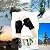 Women's & Men's USB Heated Gloves Knitting Hands Full & Half Heated Fingerless Heating Warmer with Button Washable Design, Mitten Winter Hands Warm Laptop Gloves (Black)