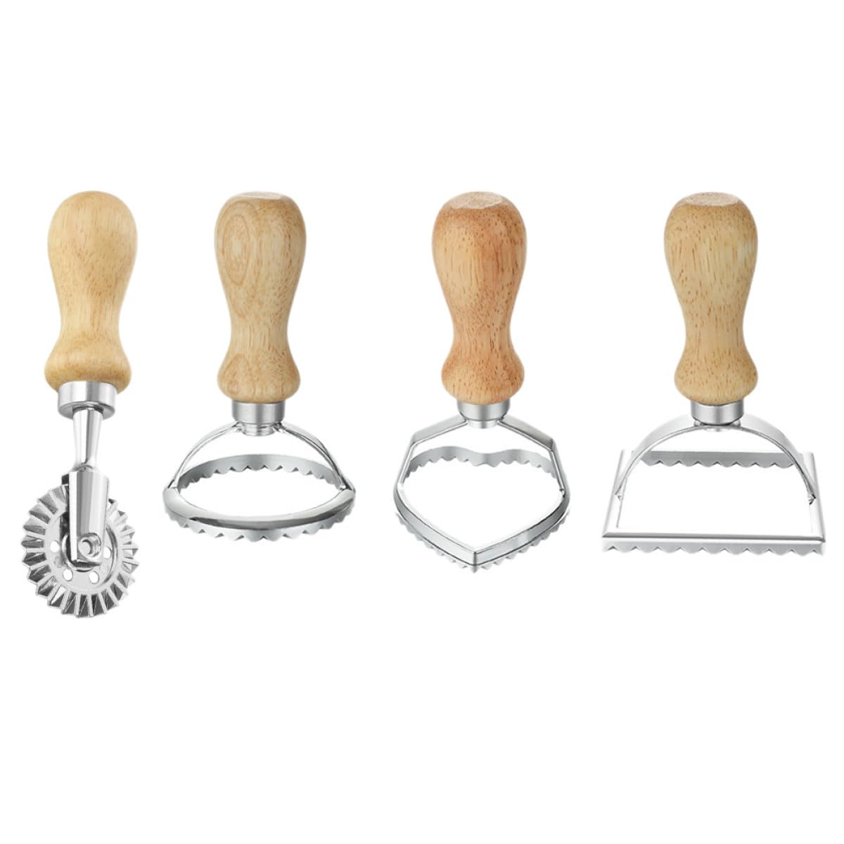 4 Piezas Moldes de Aleación para Galletas y Dumplings Diversas Formas, Herramienta para Hornear Sencilla y Que Ahorra Trabajo, Adecuado para Repostería Casera