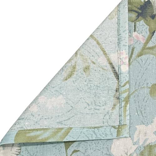 Image of Swayam Roto Cotton King Bedsheet with 2 Pillow Covers | Size 108 x 108 inch | 144 TC | Floral Design | Soft Breathable Bed Sheet | Comfortable & Durable for Bedroom - Blue