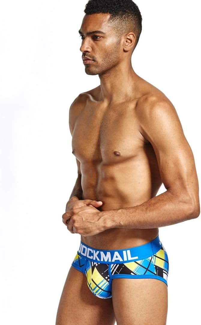 JOCKMAIL Men's Underwear Briefs Playful Printed briefs Ice Silk Sexy Low Waist Underwear - Image 4