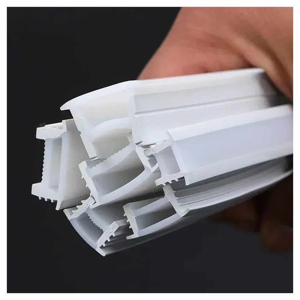 Tubo De Neón, Tubo De Cuerda De Neón LED Empotrado, Tira De LED Flexible De Silicona Impermeable Extraíble, Lámparas De Jardín Cuadradas, Baño Al Aire Libre, Decoración Del Hogar, Blanco(A-12x12mm,4me