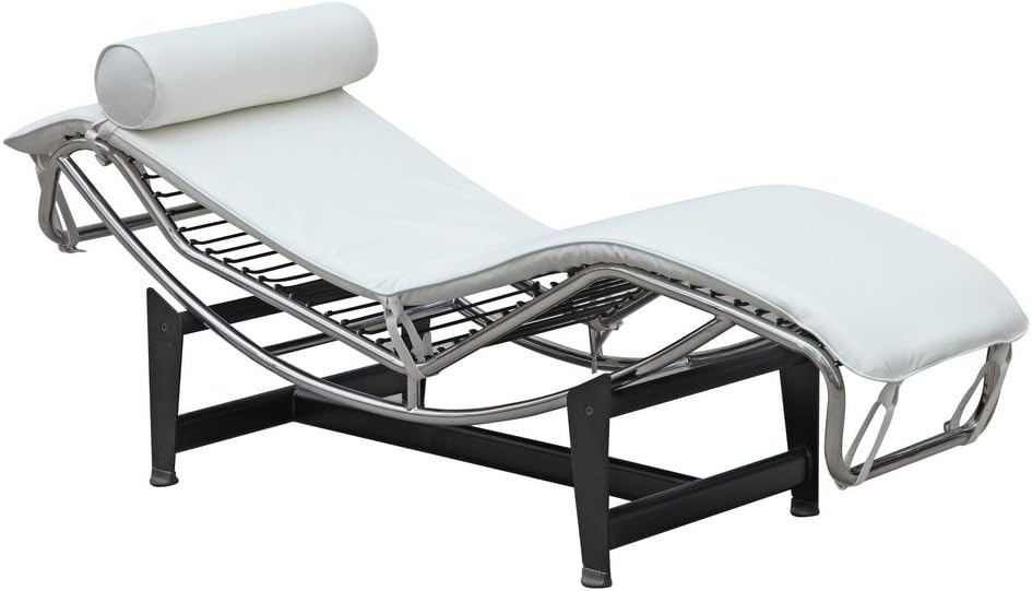 Fine Mod LC4 White Pony Chaise Lounge Chair