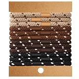 EasYoung 12pcs Braided Men's Hair Ties, No damage No Crease Breakage,Buns Curly Thick Dense Long Hair Ties for Guys