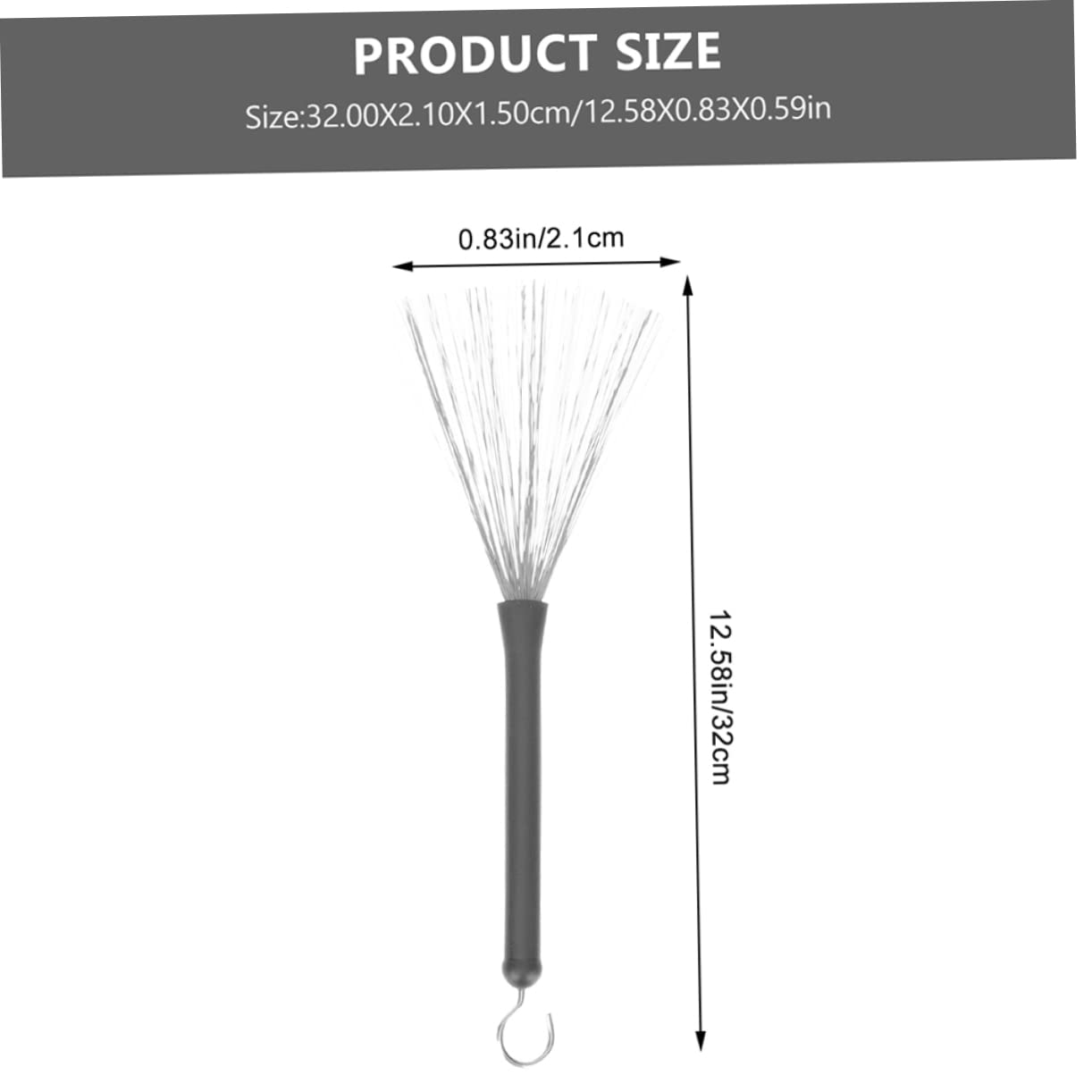 HEMOTON Jazz Drum Stainless Steel Brush Snare Drum Wire Brush Set for Percussion