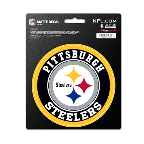 Pittsburgh Steelers NFL Team Logo Vinyl StickerOfficially Licensed Pittsburgh Steelers 4 Inch Heavy Duty Decal for Indoor or OutdoorUse for Laptops Coolers & NotebooksShow Your Steelers Pride