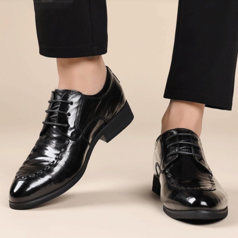 Men's Business Casual Leather Shoes Soft Sole Formal Pointed Toe Shoes Fashion Men Comfortable Lace Up4
