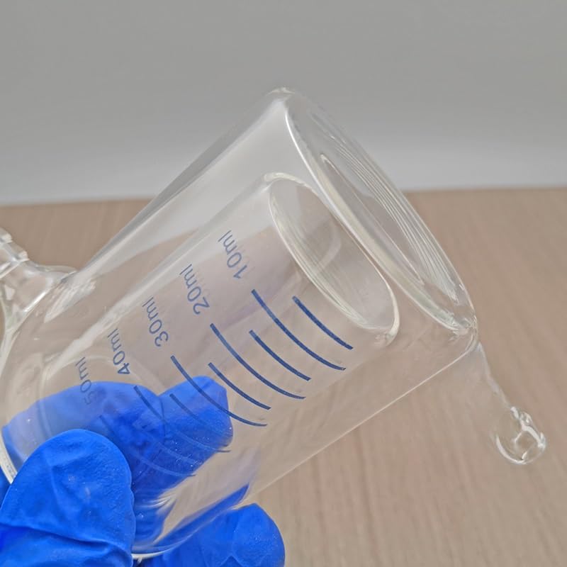 Cylinder stopniowany, szklana zlewka z podwójną ścianką ze szkła borokrzemowego, 50-1000 ml, szkło laboratoryjne do dokładnego pomiaru