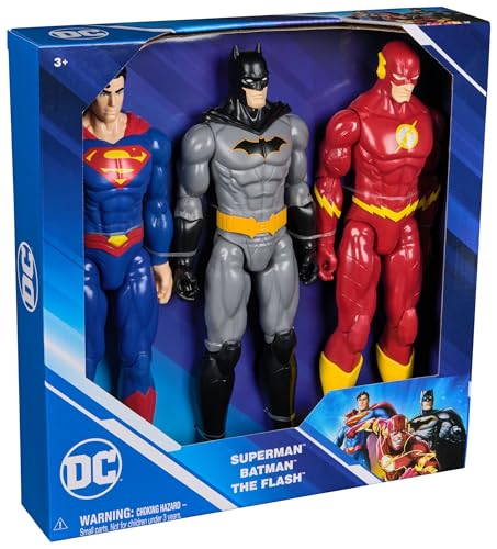DC Comics 6072364 Batman, Superman und The Flash: Actionfiguren 30 cm – 6072364 – Superheldenspielzeug – Spielzeug für Kinder ab 3 Jahren