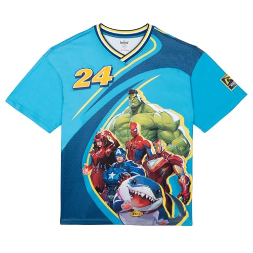 Marvel Rivals Men's Graphic Short Sleeve Mesh T-Shirt Navy Medium - image 1