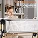 3 in 1 Baby Bassinet,Bedside/Rocking Bassinet for Baby,Bedside Crib with Lockable Wheels,Waterproof Mattress,Adjustable 6 Heights,Portable Bassinets Bedside Sleeper for Newborn Infant