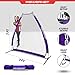 PowerNet Portable Baseball Practice Net for Pitching and Hitting, Softball Pitching Net, Pop Up Batting Cage Net Coach Shield, Backyard Outdoor Training, 7 FT A-Frame Screen (Purple)