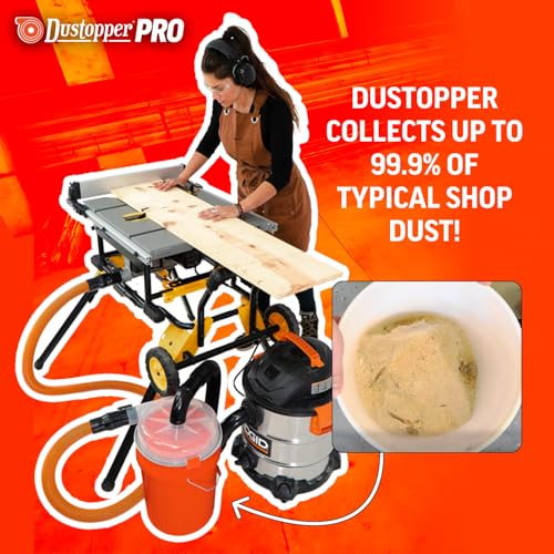 Image of Dustopper PRO Low-Profile Dust Separator Only Elbows & Hose Sold Separately, Up to 99.9% Efficiency, Vacuum Accessories for Wet /Dry Vac with at Least 5HP, Fits 2- inch Nominal Fittings