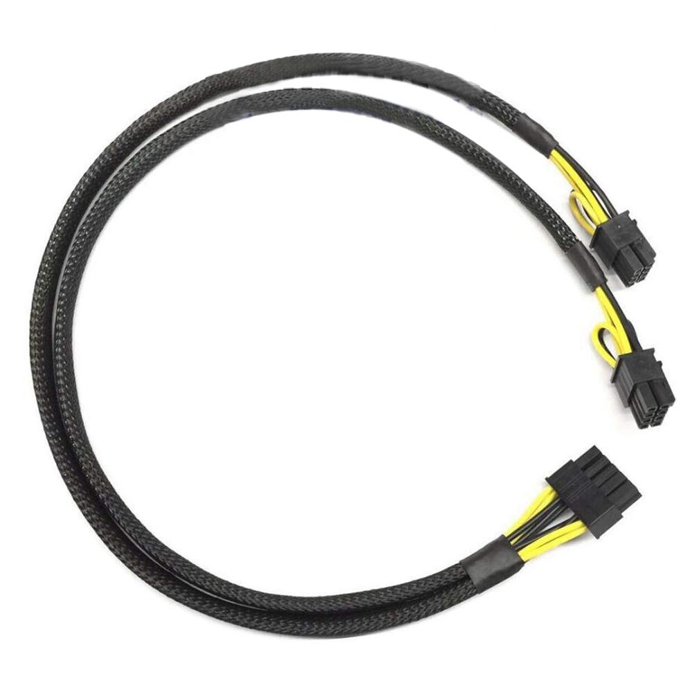 ZAHARA Câble d'alimentation GPU 10 broches vers double connecteur 8 broches (6+2) PCIe pour HP ProLiant DL380 G6 - Adaptateur pour carte graphique 50 cm