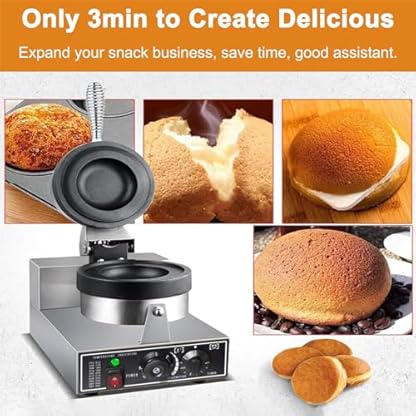 Elektrische Burger-Presse Elektrische Burger-Maschine, kommerzielle elektrische Burger-Presse – Antihaft-Maschine für Zuhause, Eiscreme-Burger-Form, 1200 W, 50–300 °C, jedes Mal perfekte Bur – Bild 5