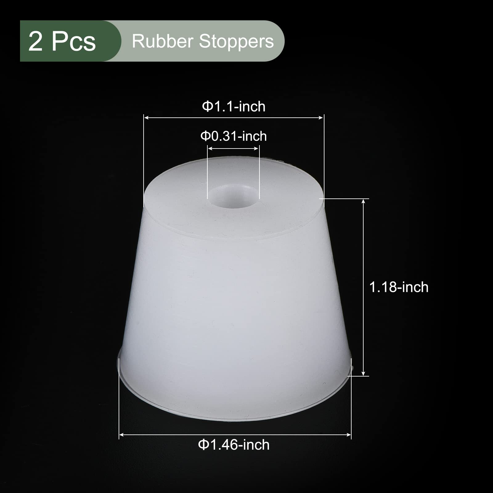 Tappi In Silicone Con Foro YOKIVE - Resistenti Alle Alte Temperature, Per Lab E Industria