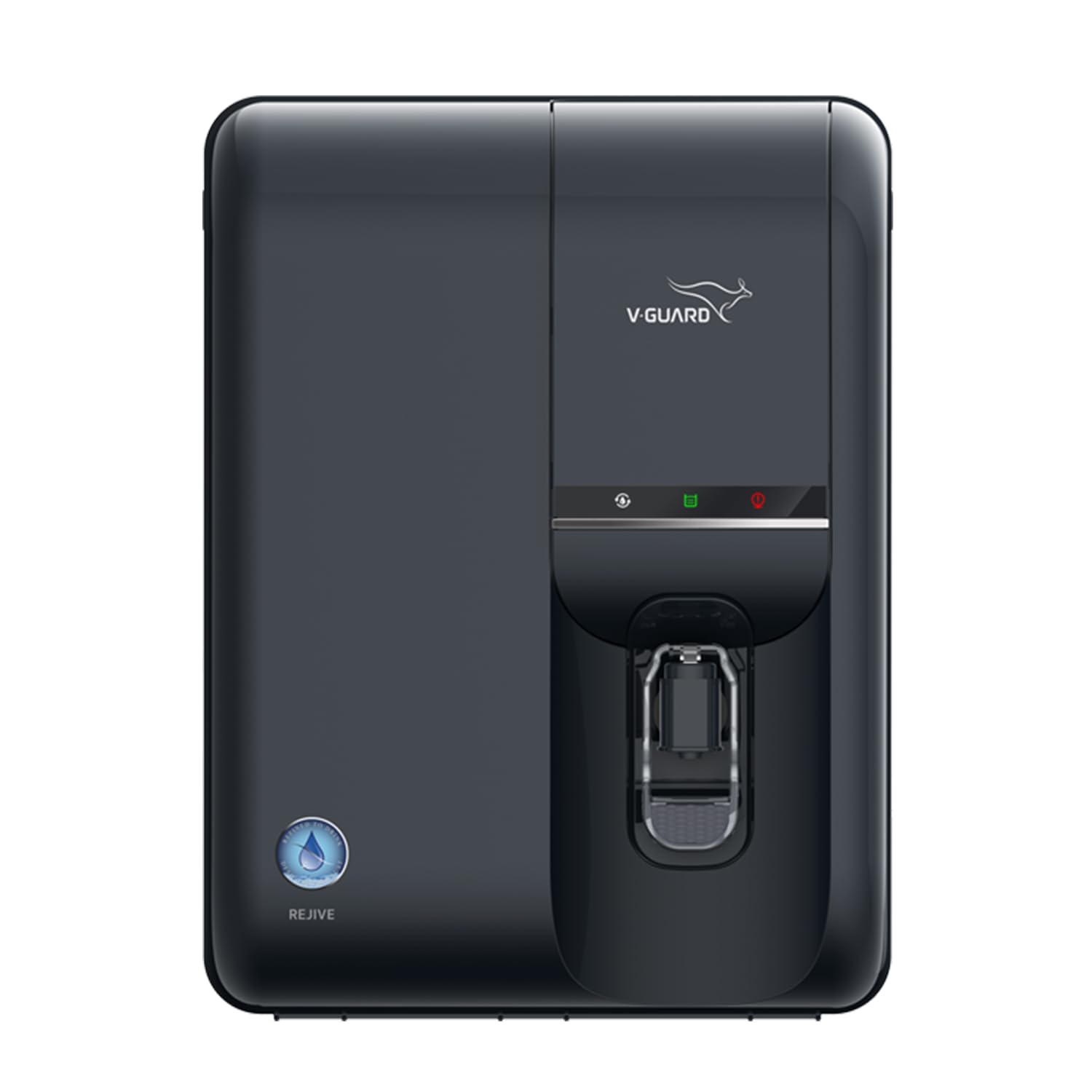 V-Guard Rejive RO UF Water Purifier with Mineral 7 Stage Purification, Free Service Benefits Worth Rs. 2,450, Suitable for water with TDS up to 2000 ppm 6.5 Litre Blue Black