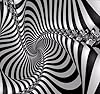 XLMING Creative Three Dimensional Black and White Stripes Swirl 3D Wallpaper Premium Textured Silk Study Dining Living Room Bedroom Sofa TV Wall Easy Install-350cm×256cm #3