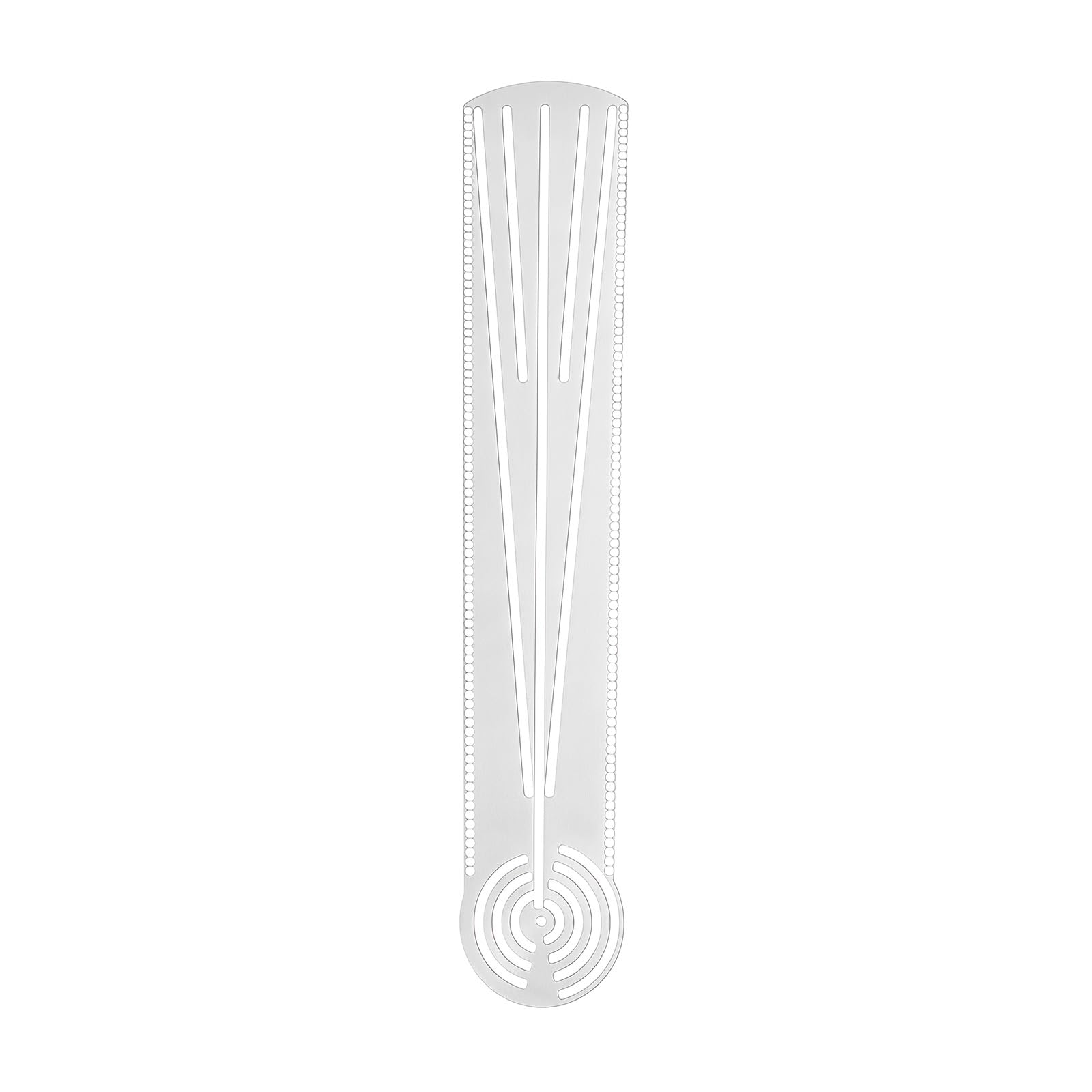 Kahdgss Light Professional Art Geometric Template Ruler Clear Acrylic Drawing Ruler With Measuring Marks For Sketching Craft Project Clear Acrylic