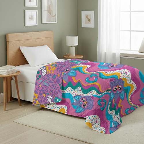 Image of Northwest Furby Furby World Quilted Blanket, Comfy Throw, Adults Boys Girls, Soft Lightweight Bedding for Bed, or Couch, 60 x 80 inches