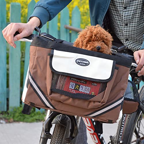 Cesta de bicicleta para perro con diseño frontal extraíble y multifuncional 5