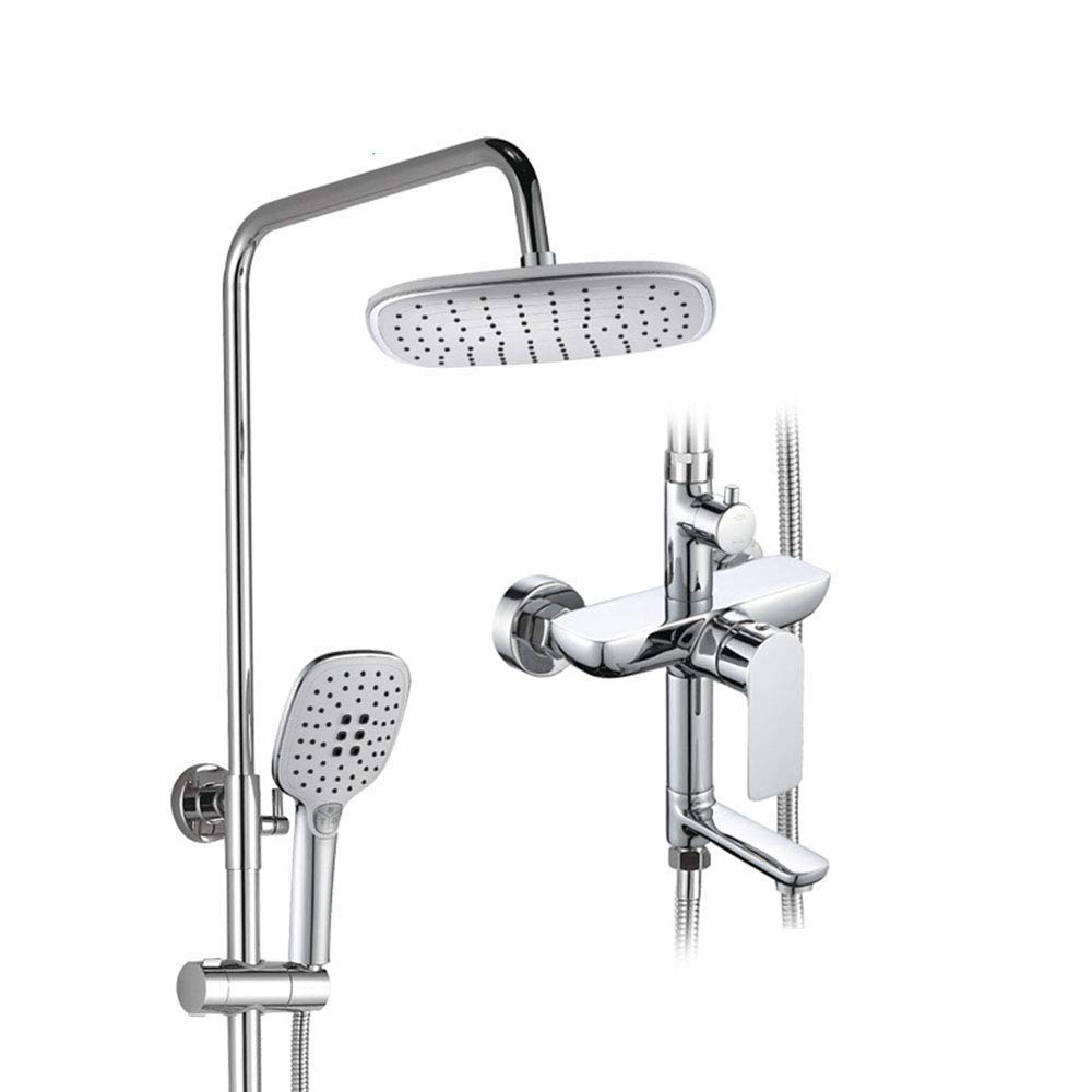 Ensemble de douche chrome LUNEZY mitigeur de salle de bains mural