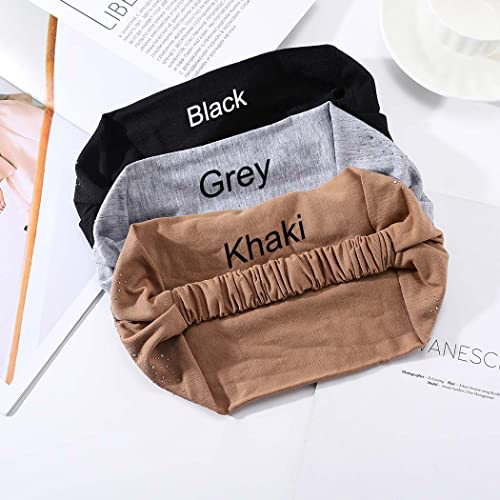 Cakure Crystal Wide Headbands Rhinestone Bling Head Bands Sparkle Head Scarf Turban Headband Elastic African Head Wraps Sport Hair Bands For Women And Girls Pack Of 3 #TOP3