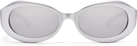 Retro Oval Sunglasses for Women Men Trendy 90s Round Sunnies AP3751