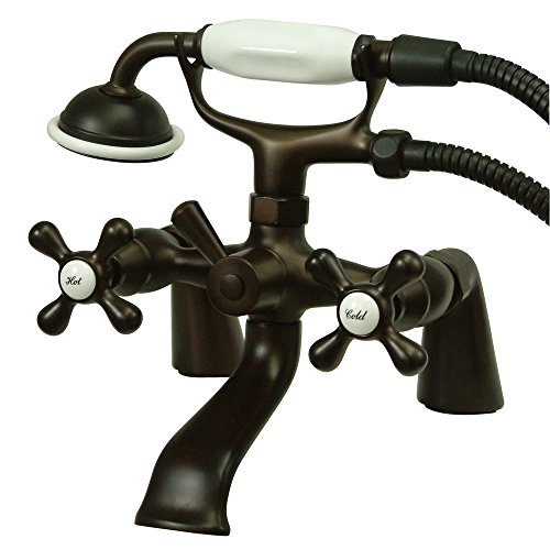 Nuvo Elements of Design ES2675X Charleston Deck Mount Clawfoot Tub Filler with Hand Shower, 6-1/2", Oil Rubbed Bronze