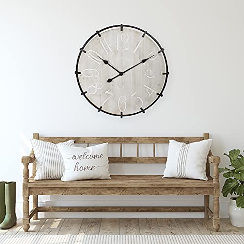 Reloj de Pared Redondo de Madera y Metal Northlight 23.5" miniatura 2