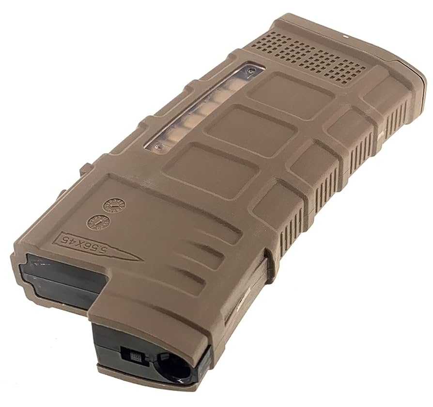 PMAGタイプ マガジン 窓付 スプリング スタンダード電動ガン用 SAA MAGPUL P-MAG Gen.3タイプ スプリング給弾式200連マガジン