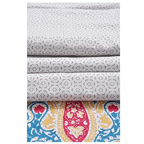 Image of Blanc 9 Rounak 100% Home & Kitchen Pure Cotton Multicoloured 4 /6 Seater Table Runner|(33x182) cm