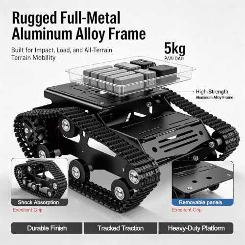 Robot Tank Chassis Kit Metal DC Motor for Arduino Raspberry Pi DIY - Image 4