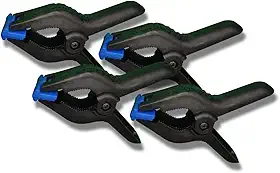 Kit 4 Grampo Sargento Multiuso 3 Polegadas Pressão Reforçado Marceneiro Presilha Garra Pinça de Fixação Aperto Rápido