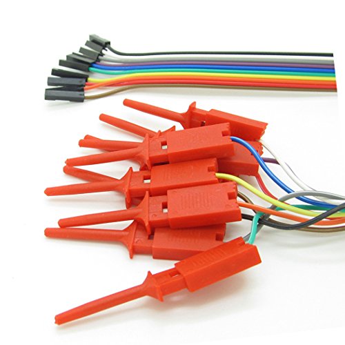 Image of A Set 10pcs Red Logic Analyser Useful High Efficiency Clip Ideal Test Hook
