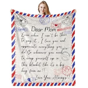 Gifts for Mom Mom Blanket Mom Birthday Gifts from Daughter Son Super Soft Flannel Blankets for Christmas Anniversary Valentines Day 60×50