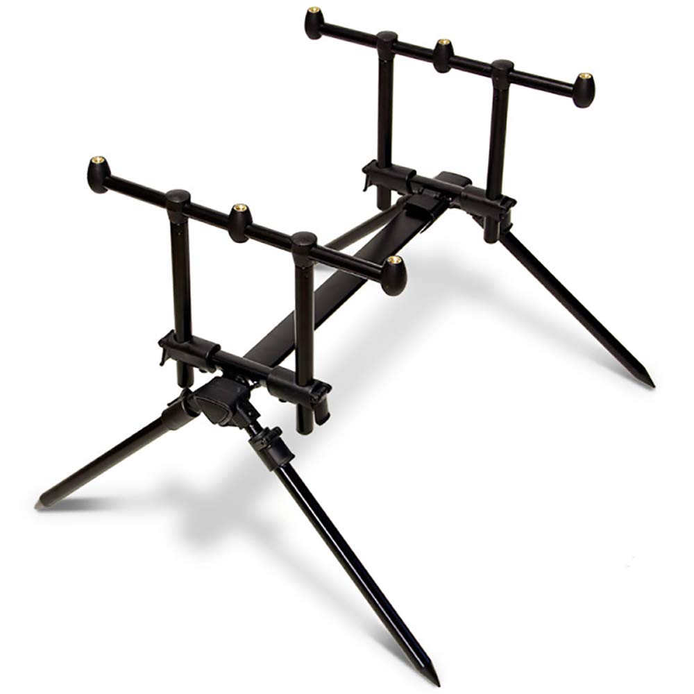 G8DS Voll Einstellbarer 3-Ruten Pod, robust, ideal für Unterwegs, Outdoor, Freizeit, Camping, Angeln