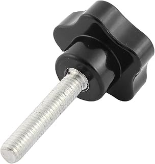 WAAZVXS M8 X 40mm Screws Star Head Wing Screw Clamp Knob Handle Black